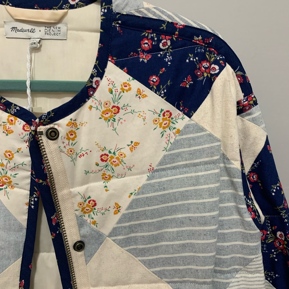 NWT Madewell Floral Patchwork Cocoon Quilted Jacket - Picture 3 of 4